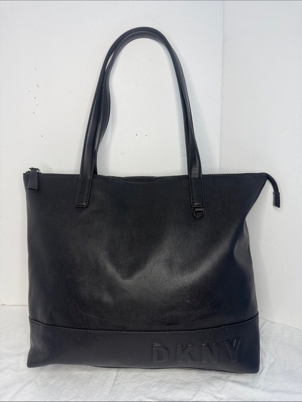 DKNY Black Tilly faux Leather Zip-Top Tote